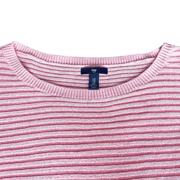 GAP Women's Pink Ribbed 100% Cotton Lightweight Sweater - Picture 4 of 7